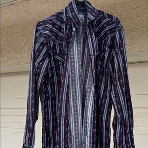 Men's Striped Casual Button Down Shirt